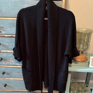 Tahari Black Knit Short-Sleeve Open Cardigans. Sz XS